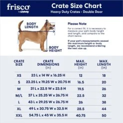 Frisco Heavy Duty Fold & Carry Double Door Collapsible Wire Dog Crate -Frisco 109789 PT2. AC SS1800 V1672870100