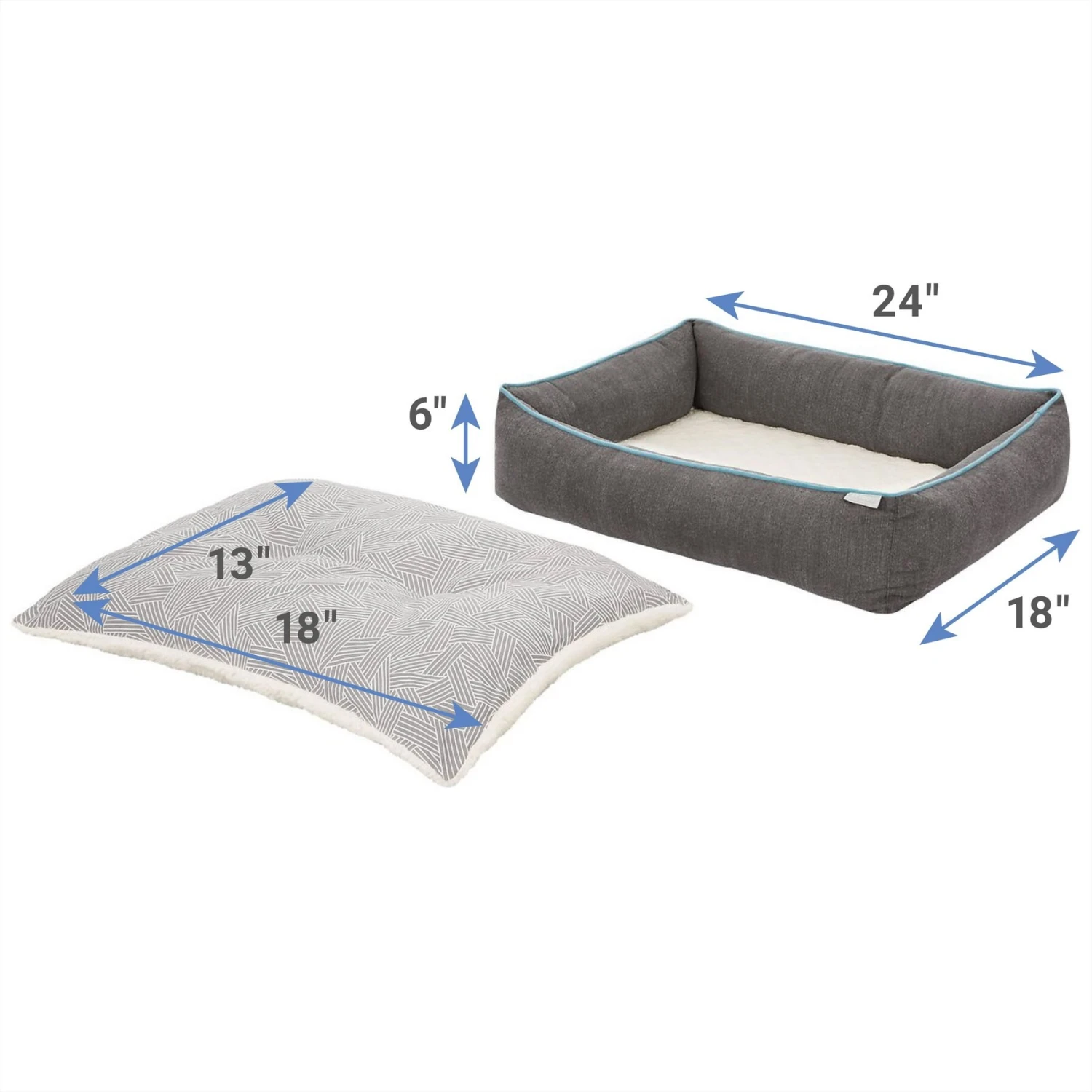 Frisco Sherpa Orthopedic Bolster Cat & Dog Bed 2 Frisco Sherpa Orthopedic Bolster Cat & Dog Bed - Image 2