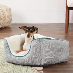 Frisco Square Deep Bolster Cat & Dog Bed