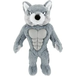 Front Page 51 Frisco Wolf Muscle Plush Squeaky Dog Toy