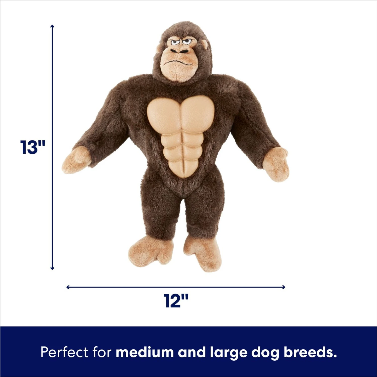 Frisco Gorilla Muscle Plush Squeaky Dog Toy 2 Frisco Gorilla Muscle Plush Squeaky Dog Toy - Image 2