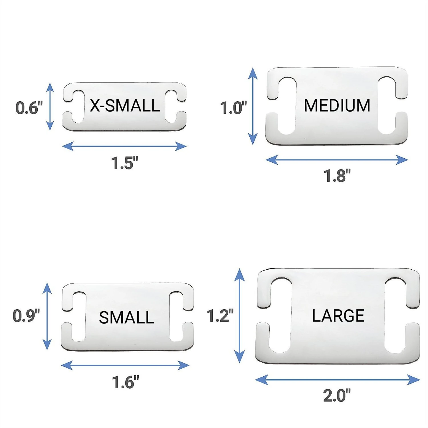Frisco Stainless Steel Slide-On Personalized Dog & Cat Tag, Open Design 5 Frisco Stainless Steel Slide-On Personalized Dog & Cat Tag, Open Design - Image 5
