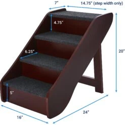 Frisco Deluxe Foldable Wooden Carpeted Cat & Dog Stairs -Frisco 156781 PT3. AC SS1800 V1569621868