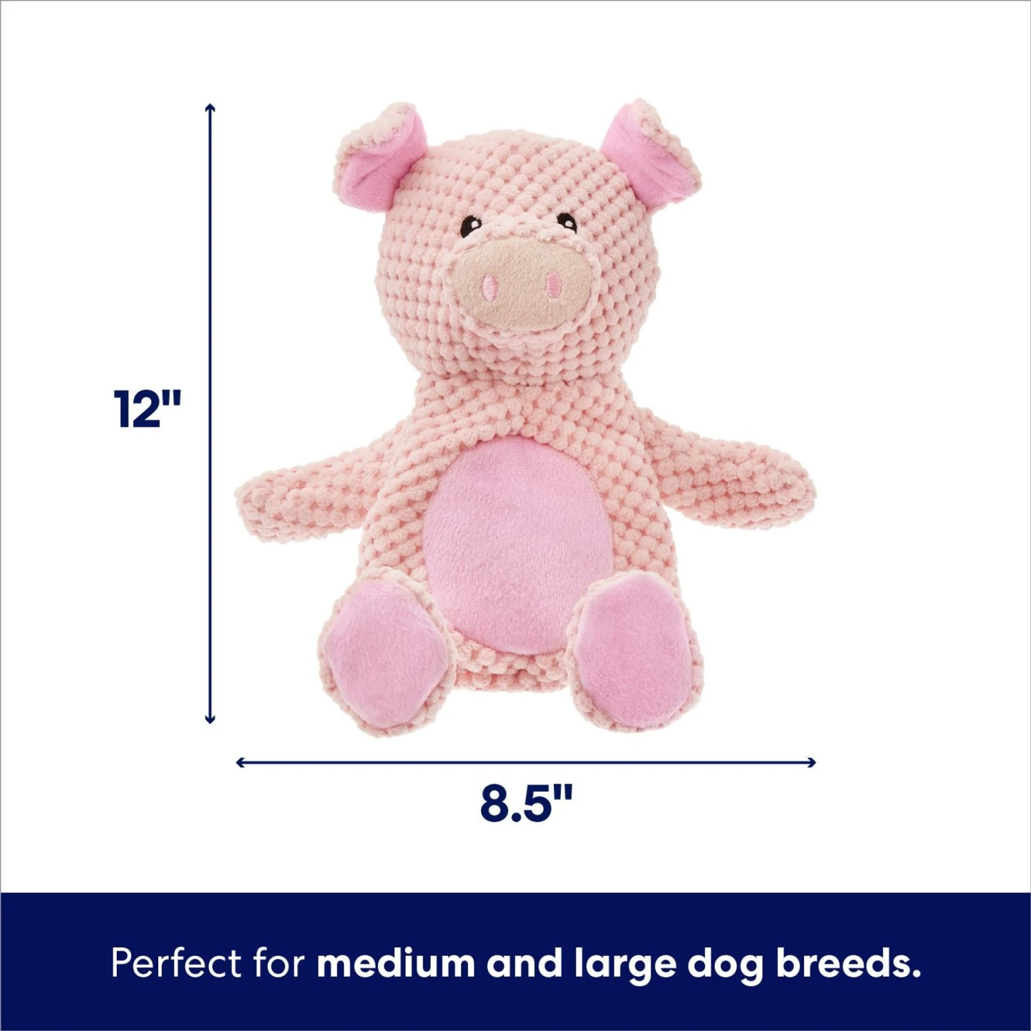 Frisco Pig Textured Plush Squeaky Dog Toy 2 Frisco Pig Textured Plush Squeaky Dog Toy - Image 2