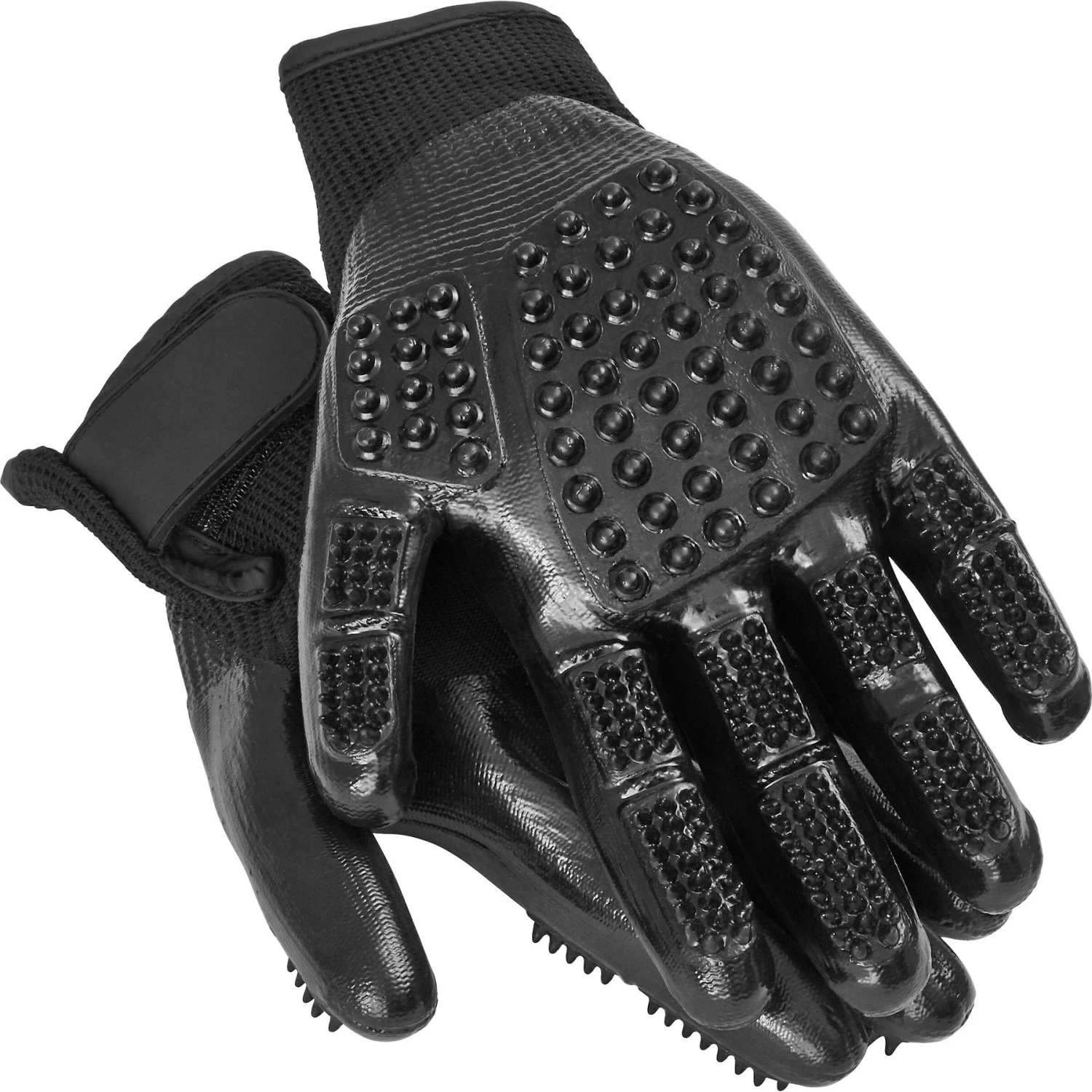 Frisco Dog & Cat Deshedding & Grooming Gloves, Black 1 Frisco Dog & Cat Deshedding & Grooming Gloves, Black