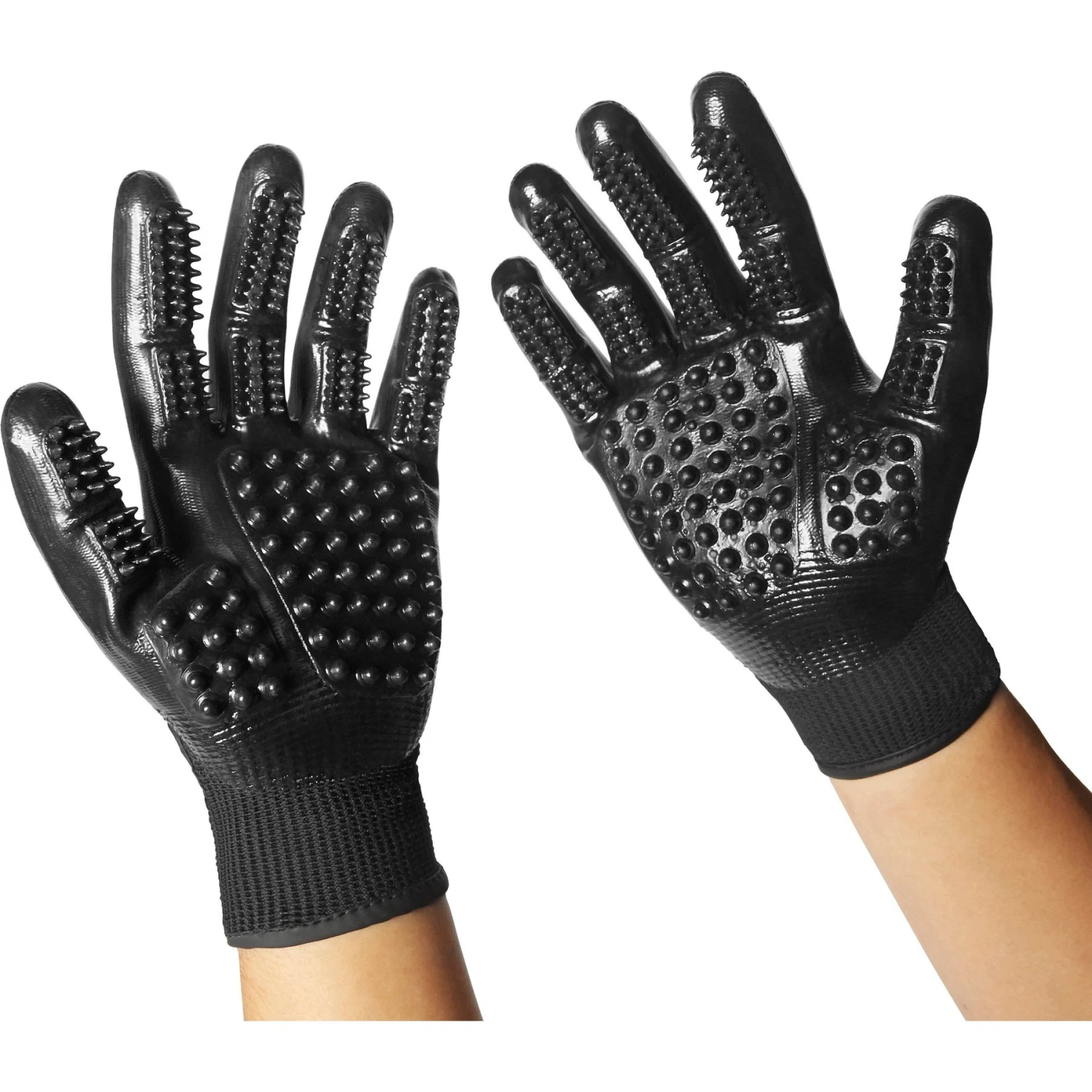 Frisco Dog & Cat Deshedding & Grooming Gloves, Black 7 Frisco Dog & Cat Deshedding & Grooming Gloves, Black - Image 7
