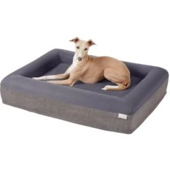 Frisco Orthopedic Rectangular Bolster Cat & Dog Bed W/Removable Cover -Frisco 210226 PT2. AC SS1800 V1590067655