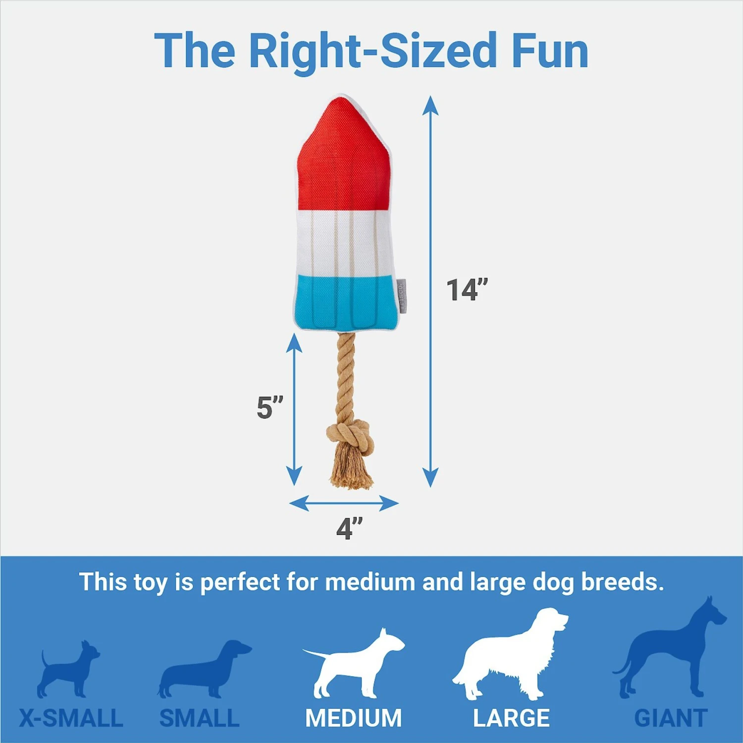 Frisco Summer Fun Plush & Rope Popsicle Dog Toy 2 Frisco Summer Fun Plush & Rope Popsicle Dog Toy - Image 2