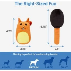 Frisco Retro Smack-a-Squirrel Hide & Seek Puzzle Plush Squeaky Dog Toy -Frisco 230313 PT2. AC SS1800 V1599945055