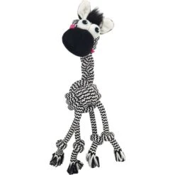 Frisco Zebra Rope Squeaky Dog Toy