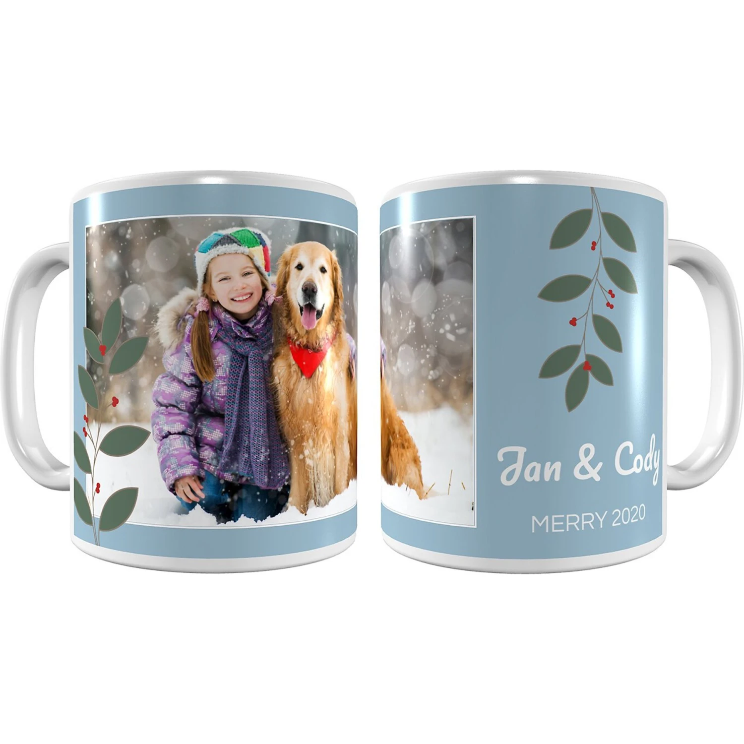 Frisco Berry Garland Personalized Coffee Mug, 11-oz 1 Frisco Berry Garland Personalized Coffee Mug, 11-oz