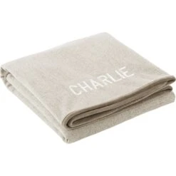 Frisco Faux Linen Personalized Dog & Cat Blanket, Beige, Large 9 Frisco Faux Linen Personalized Dog & Cat Blanket, Beige, Large -Frisco 252621 PT2. AC SS1800 V1604672815