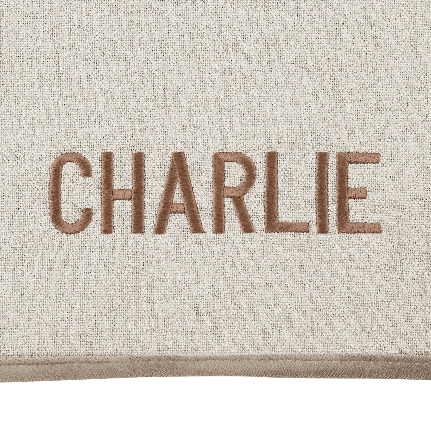 Frisco Faux Linen Personalized Dog & Cat Blanket, Beige, Large 5 Frisco Faux Linen Personalized Dog & Cat Blanket, Beige, Large - Image 5