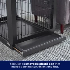 Frisco Double Door Furniture Style Dog Crate, Black 8 Frisco Double Door Furniture Style Dog Crate, Black -Frisco 253026 PT4. AC SS1800 V1615840503