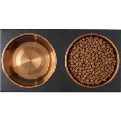Frisco Copper Stainless Steel Elevated Foldable Double Dog & Cat Bowls -Frisco 253060 PT5. AC SS1800 V1616595415