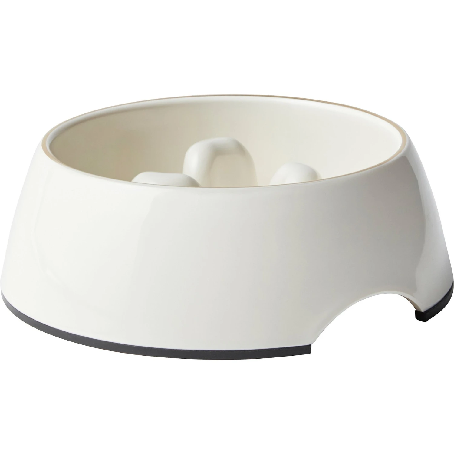 Frisco Melamine Slow Feed Dog & Cat Bowl With Gold Trim 1 Frisco Melamine Slow Feed Dog & Cat Bowl With Gold Trim