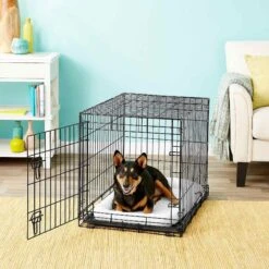 Frisco Heavy Duty Fold & Carry Single Door Collapsible Wire Dog Crate & Frisco Quilted Dog Crate Mat 7 Frisco Heavy Duty Fold & Carry Single Door Collapsible Wire Dog Crate & Frisco Quilted Dog Crate Mat -Frisco 255551 PT2. AC SS1800 V1604096511