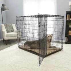 Frisco Heavy Duty Single Door Wire Dog Crate & Frisco Quilted Dog Crate Mat -Frisco 255633 PT2. AC SS1800 V1604147207