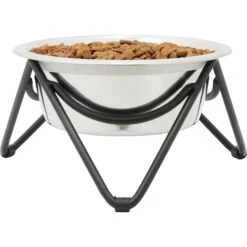 Frisco Triangle Iron Non-Skid Elevated Dog & Cat Bowl 10 Frisco Triangle Iron Non-Skid Elevated Dog & Cat Bowl -Frisco 257155 PT2. AC SS1800 V1615312981