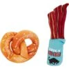 Frisco Road Trip Jerky & Pretzel Plush Squeaky Dog Toy, 2 Count