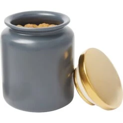 Frisco Modern Gold Rim Ceramic Treat Jar 9 Frisco Modern Gold Rim Ceramic Treat Jar -Frisco 270190 PT6. AC SS1800 V1627669999