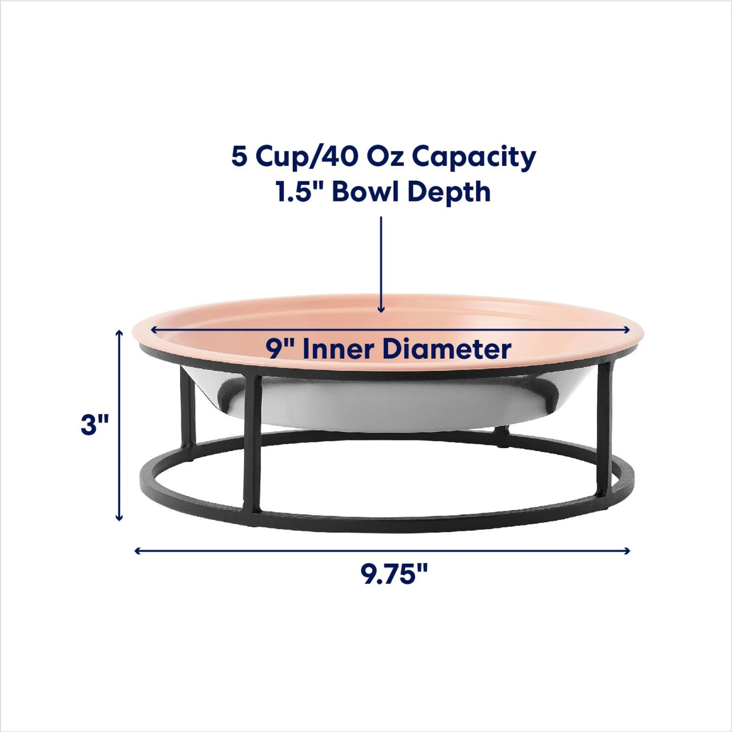Frisco Elevated Non-skid Stainless Steel Dog & Cat Bowl 2 Frisco Elevated Non-skid Stainless Steel Dog & Cat Bowl - Image 2