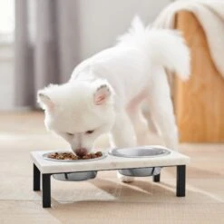 Frisco Marble Elevated Stainless Steel Double Diner Dog & Cat Bowls 8 Frisco Marble Elevated Stainless Steel Double Diner Dog & Cat Bowls -Frisco 277559 PT2. AC SS1800 V1630346721