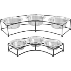 Frisco Multi Pet Feeding 3-Bowls Curved Stainless Steel Dog & Cat Bowl 11 Frisco Multi Pet Feeding 3-Bowls Curved Stainless Steel Dog & Cat Bowl -Frisco 277563 PT5. AC SS1800 V1627936053