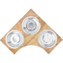Frisco Multi Pet Feeding Corner Wood 3-Bowls Stainless Steel Dog & Cat Bowl 9 Frisco Multi Pet Feeding Corner Wood 3-Bowls Stainless Steel Dog & Cat Bowl -Frisco 277573 PT4. AC SS1800 V1627935017