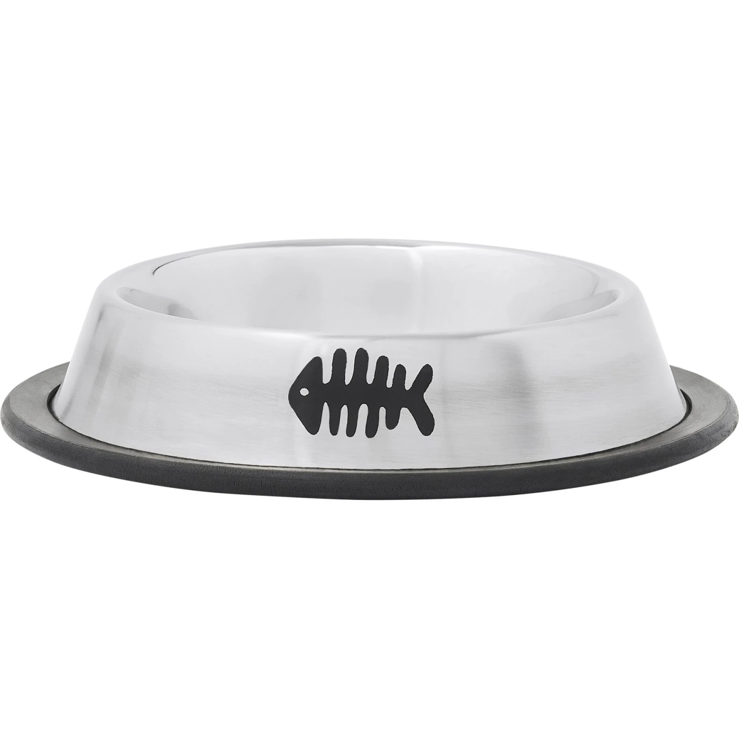 Frisco Fish Print Non-Skid Stainless Steel Dish Cat Bowl 1 Frisco Fish Print Non-Skid Stainless Steel Dish Cat Bowl