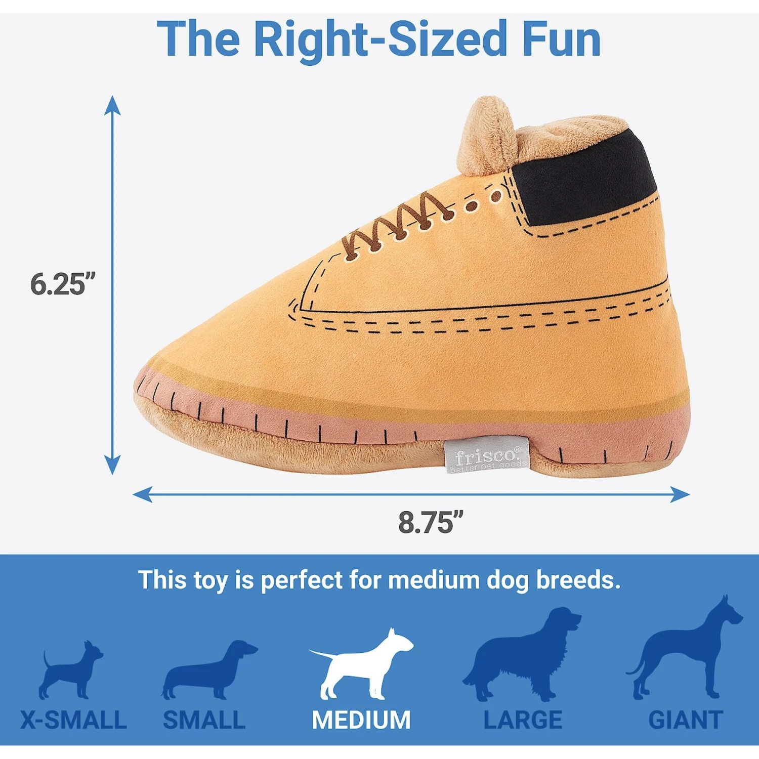 Frisco Fall Boot Plush Squeaky Dog Toy 2 Frisco Fall Boot Plush Squeaky Dog Toy - Image 2