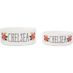 Frisco Flower Ceramic Personalized Dog Bowl 12 Frisco Flower Ceramic Personalized Dog Bowl -Frisco 286985 PT5. AC SS1800 V1625860262