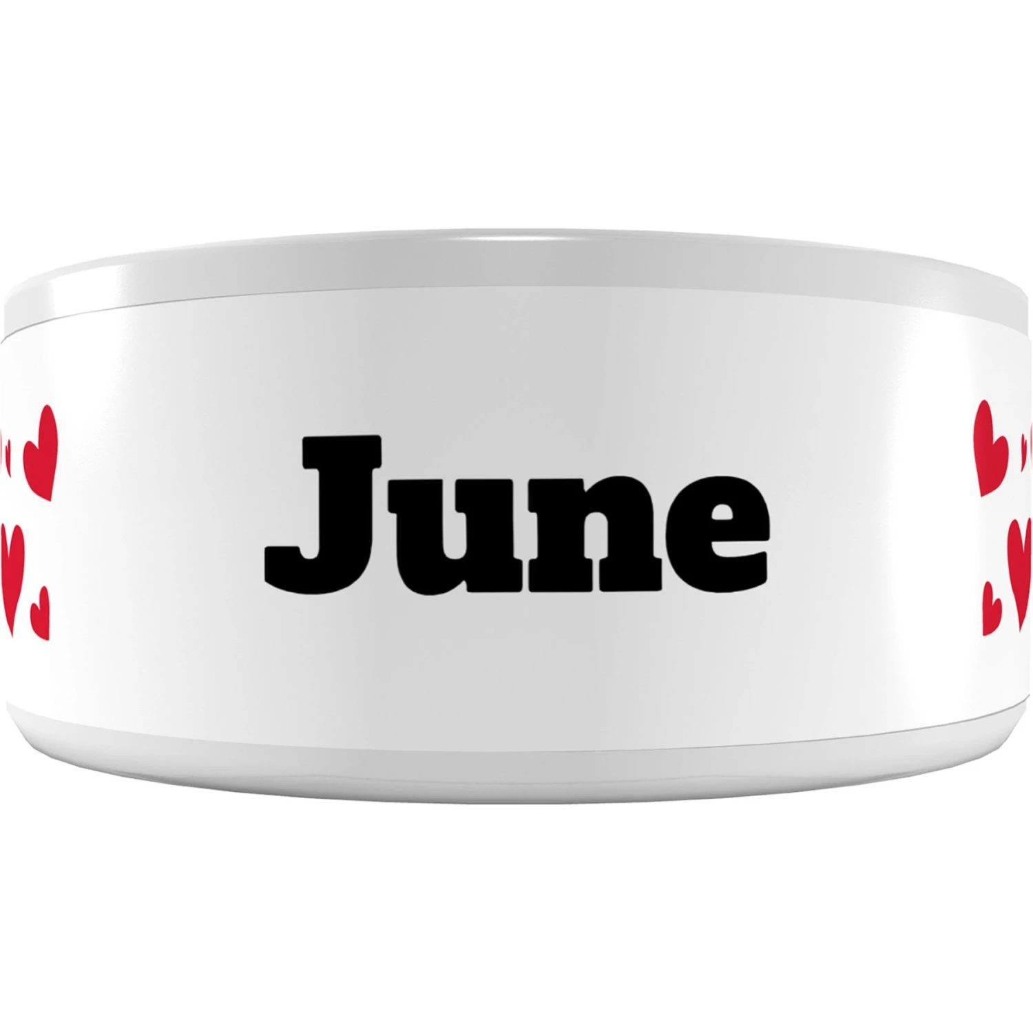 Frisco Hearts Ceramic Personalized Dog Bowl 1 Frisco Hearts Ceramic Personalized Dog Bowl
