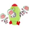 Frisco Holiday Rocket Ship Hide & Seek Puzzle Plush Squeaky Dog Toy