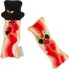 Frisco Holiday Bacon Plush Squeaky Dog Toy, 2 Count
