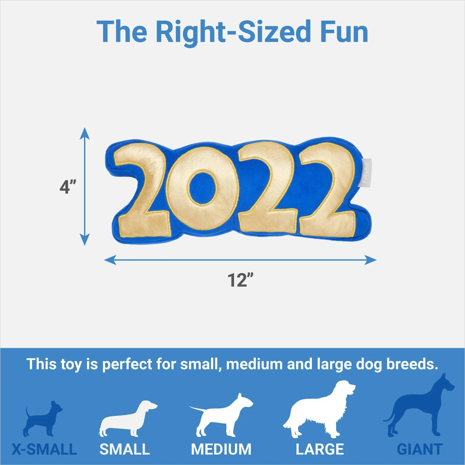 Frisco New Year's Eve 2022 Plush Squeaky Dog Toy 2 Frisco New Year's Eve 2022 Plush Squeaky Dog Toy - Image 2