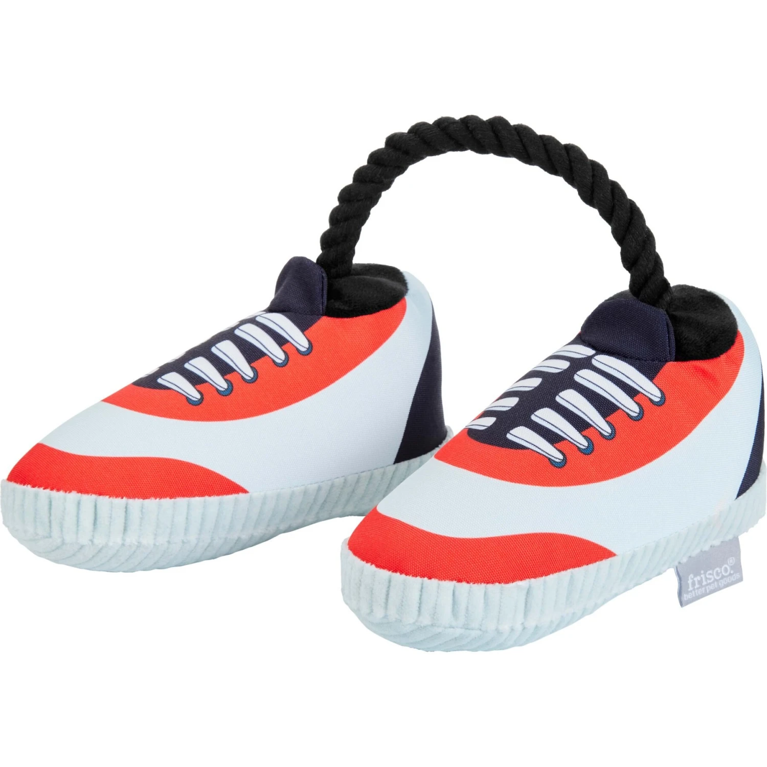 Frisco Running Shoes Plush With Rope Dog Toy 1 Frisco Running Shoes Plush With Rope Dog Toy
