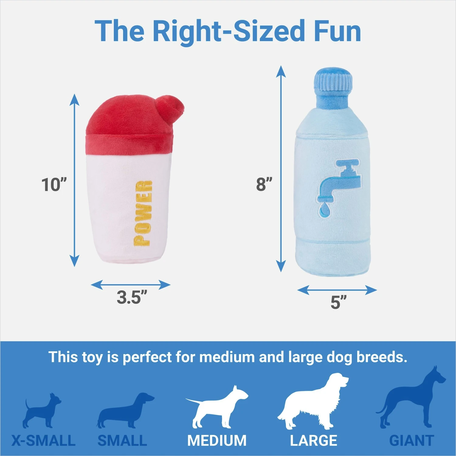 Frisco Protein & Water Bottle Cruncher Dog Toy 2 Frisco Protein & Water Bottle Cruncher Dog Toy - Image 2
