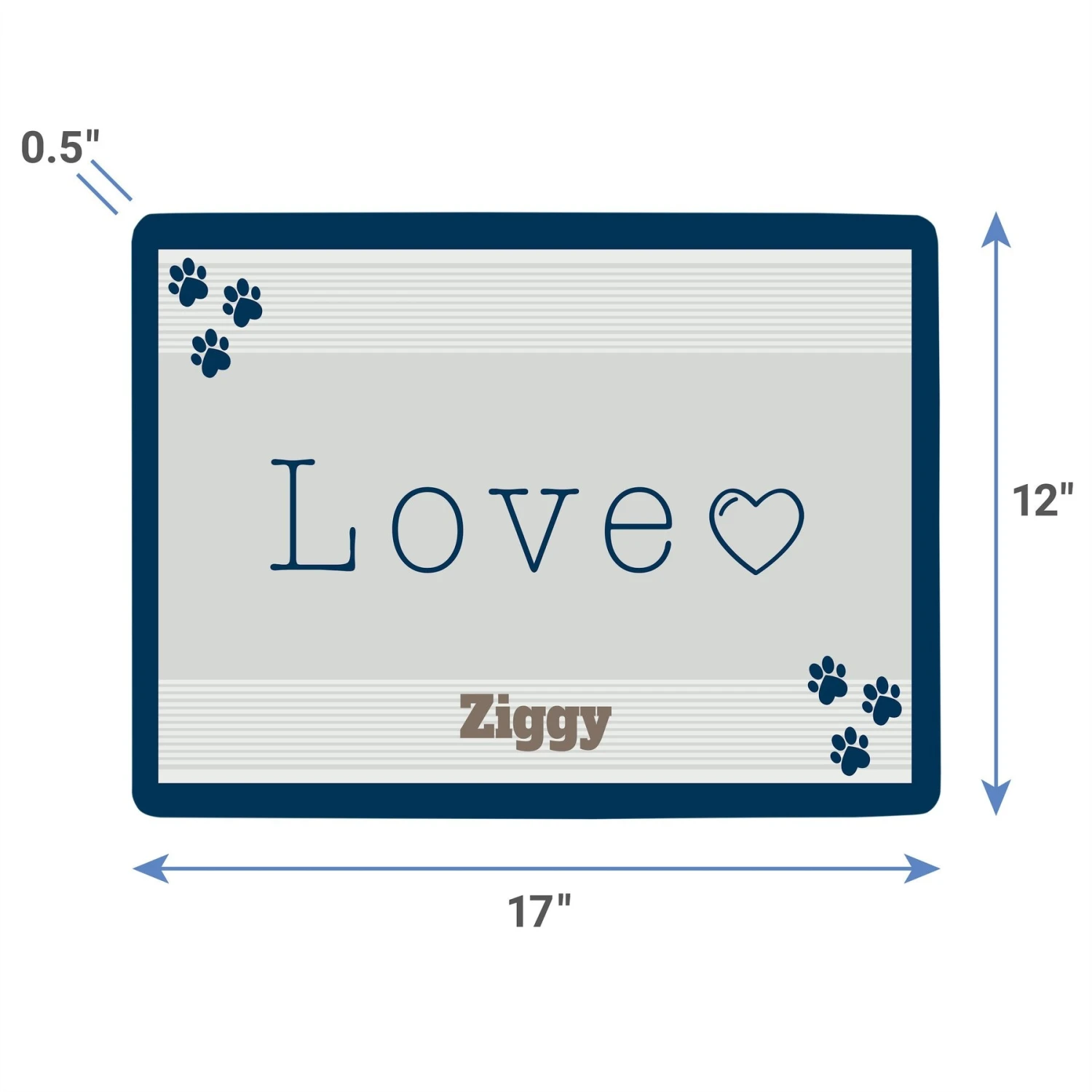Frisco Love Cutout Personalized Dog & Cat Placemat 4 Frisco Love Cutout Personalized Dog & Cat Placemat - Image 4
