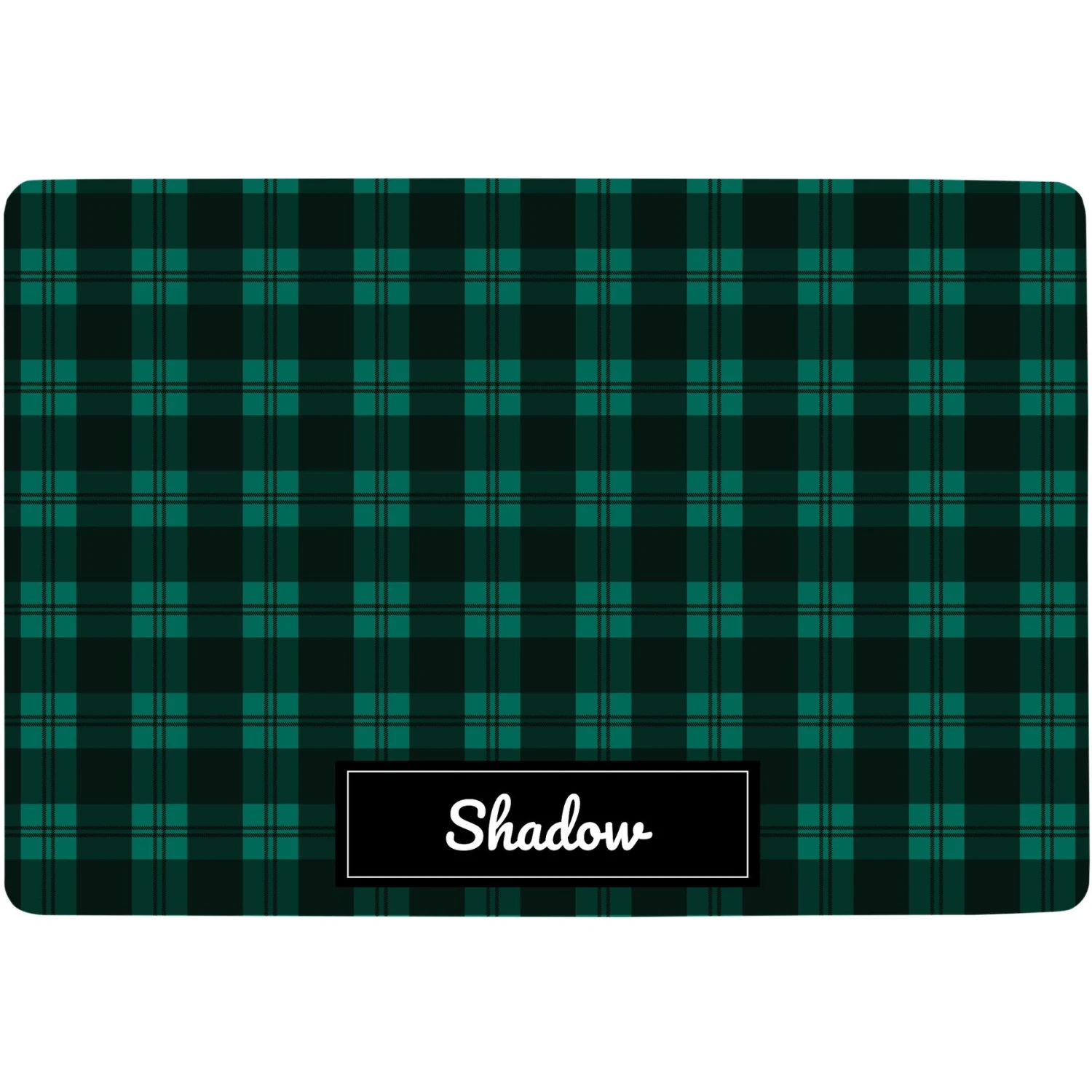 Frisco Plaid Personalized Dog & Cat Placemat 1 Frisco Plaid Personalized Dog & Cat Placemat