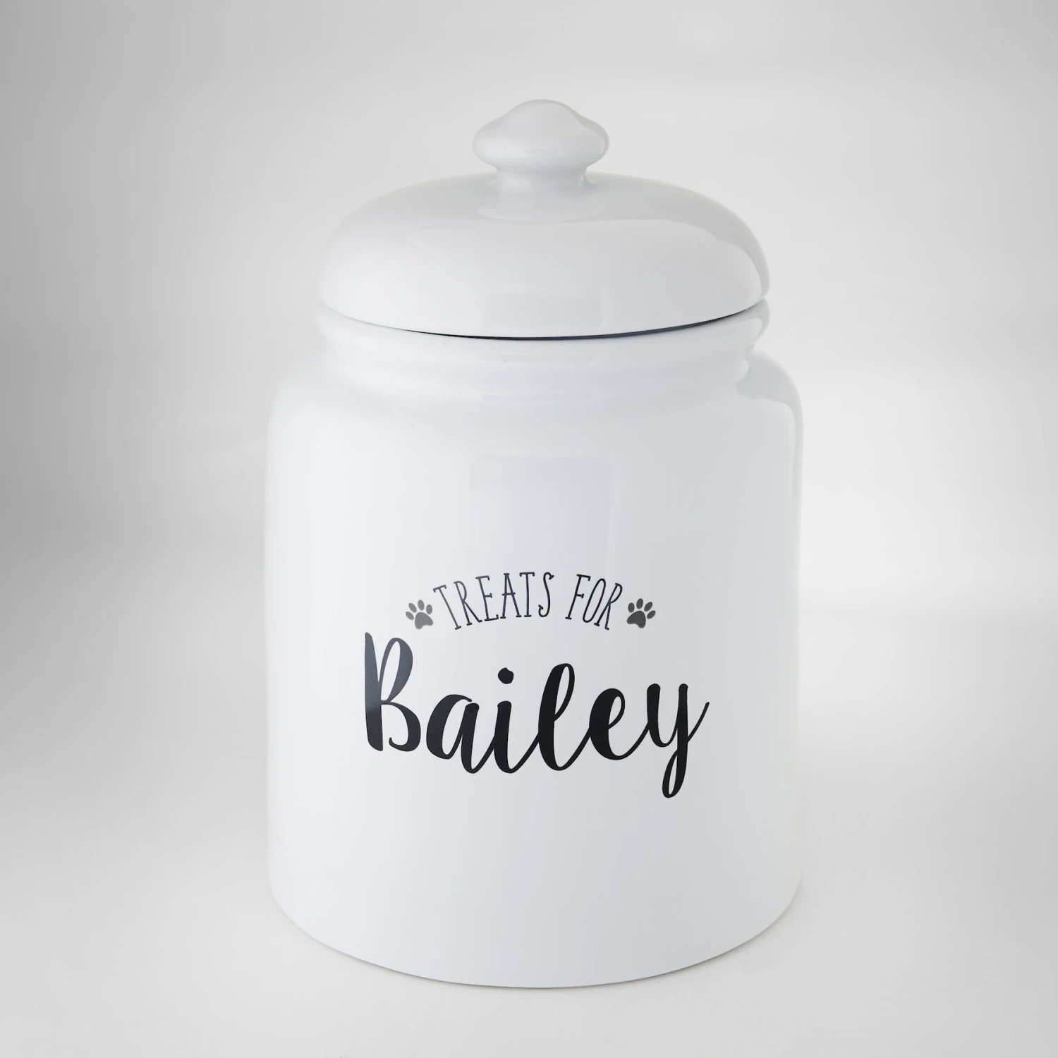 Frisco Ceramic "Treats For" Personalized Treat Jar, 13 Cup, 104oz 4 Frisco Ceramic "Treats For" Personalized Treat Jar, 13 Cup, 104oz - Image 4