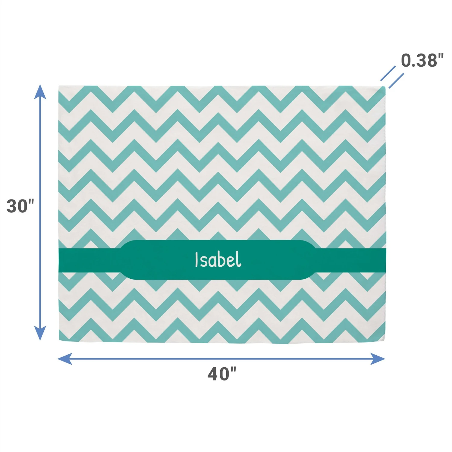 Frisco Personalized Subtle Chevron Sherpa Cat & Dog Blanket, 30" X 40" 2 Frisco Personalized Subtle Chevron Sherpa Cat & Dog Blanket, 30" X 40" - Image 2