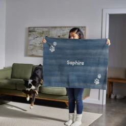 Frisco Personalized Heathered Soft Fleece Cat & Dog Blanket, 30" X 40" -Frisco 304005 PT5. AC SS1800 V1637610224