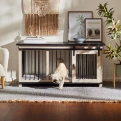 Frisco "Rockford" Dog Crate Credenza & Mat