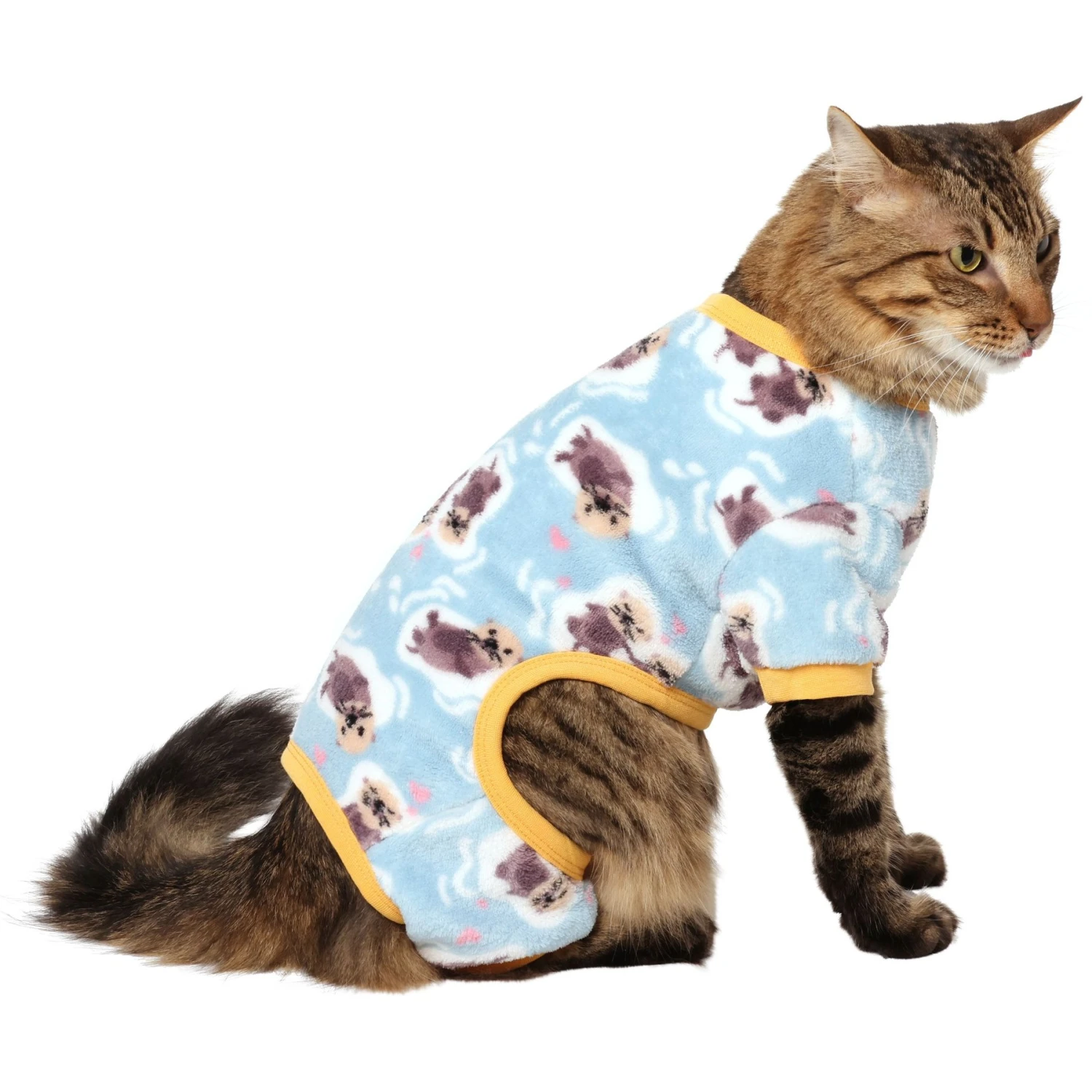 Frisco Love Otters Dog & Cat Fleece Pajamas 1 Frisco Love Otters Dog & Cat Fleece Pajamas