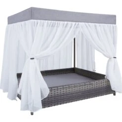 Frisco Outdoor Wicker Canopy Dog Bed -Frisco 356071 PT2. AC SS1800 V1651003892
