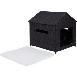 Frisco Outdoor Wicker Dog House & Bed 7 Frisco Outdoor Wicker Dog House & Bed -Frisco 356073 PT2. AC SS1800 V1651003001