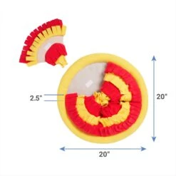 Frisco Pizza Reversible Snuffle Mat, Yellow, Medium -Frisco 363398 PT1. AC SS1800 V1661262618