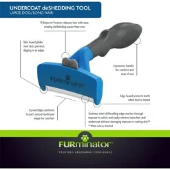 FURminator Long Hair Dog Deshedding Tool & Frisco Shed Reducing Waterless Grooming Wipes For Dogs & Cats, 50 Count -Frisco 575134 PT4. AC SS1800 V1657660396