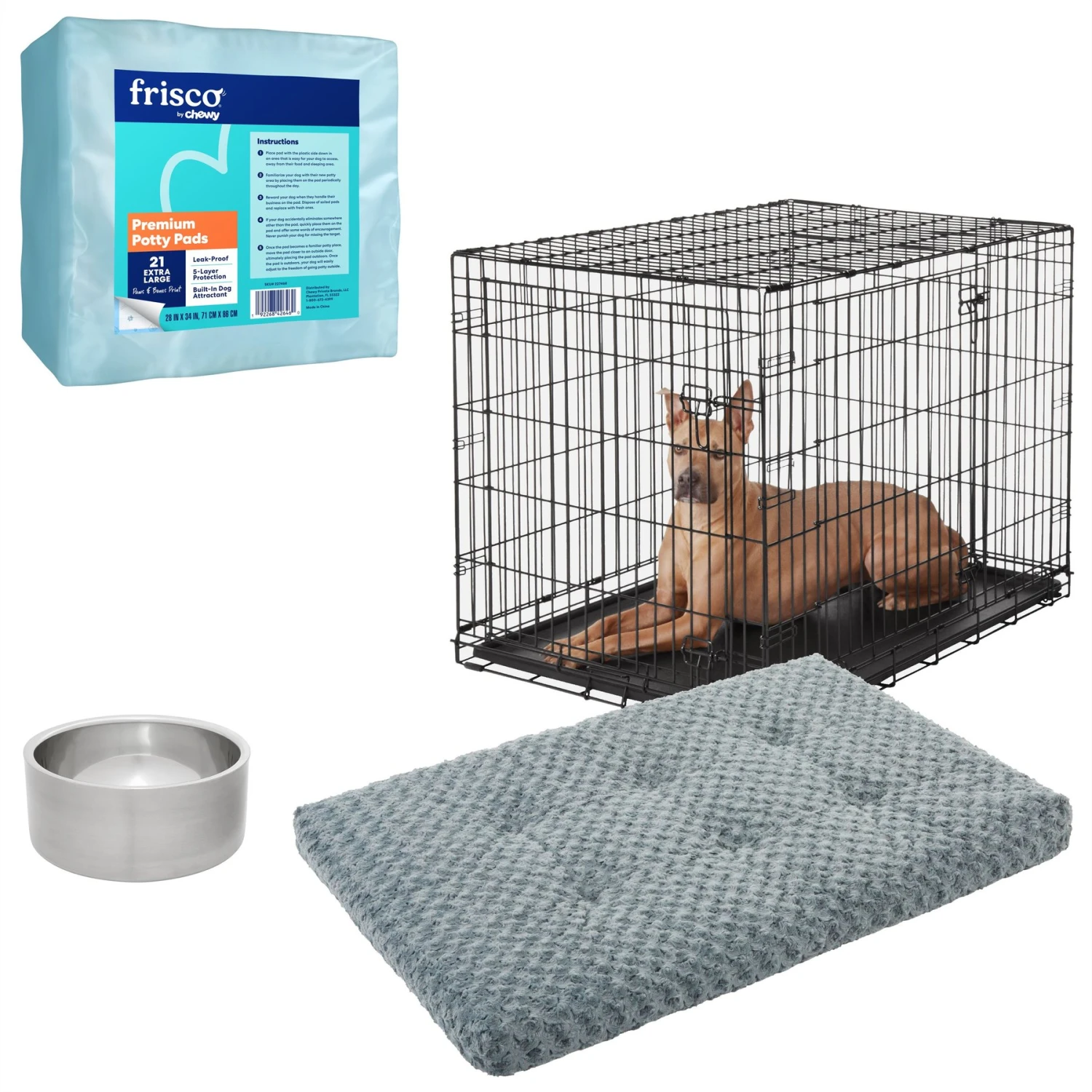 Frisco Swirl Dog Crate Mat + 3 Items 1 Frisco Swirl Dog Crate Mat + 3 Items